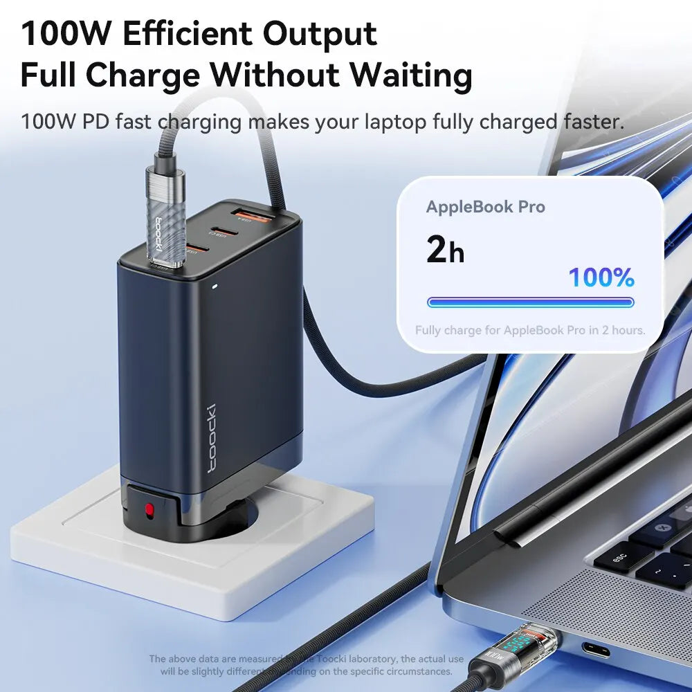 Type C to Type C Cable 100W PD Display Fast Charging Charger USB C to USB C Transparent Cable for Xiaomi Macbook